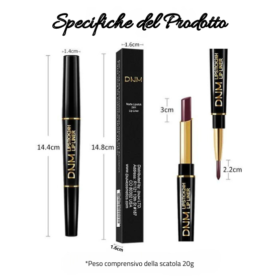 Collezione Glamour Shades - Set da 5 Rossetti e Matite Labbra 2in1