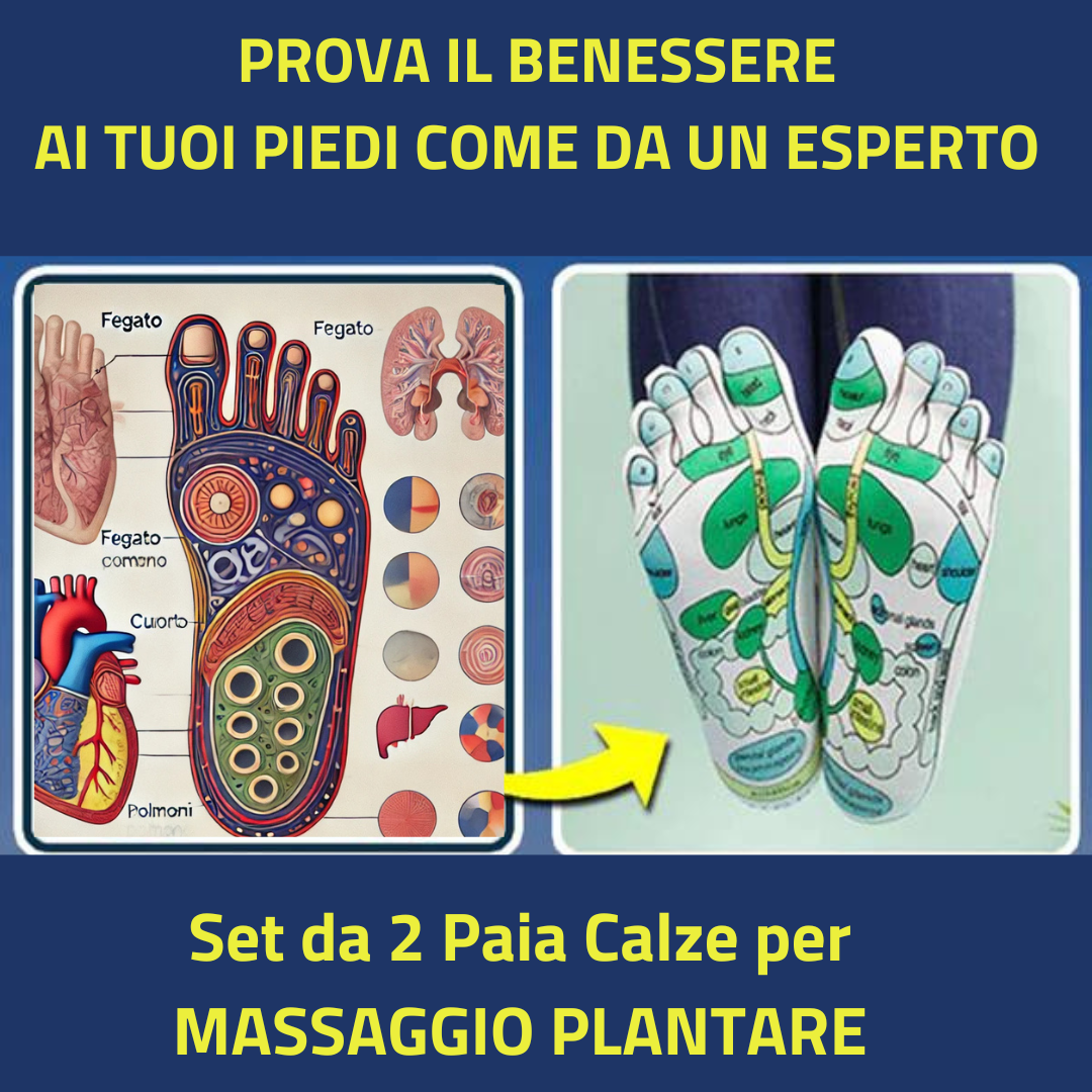 set riflessologia plantare - 2 paia + 2 bastoncini Di giada in omaggio