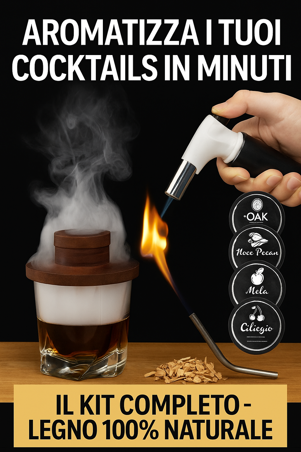 Smokey - Kit Affumicatore per Cocktail Perfetto